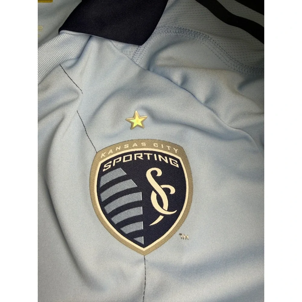 Adidas Sporting Kansas City 2011 Jersey Mens XL Light Blue MLS Soccer Lamar Hunt